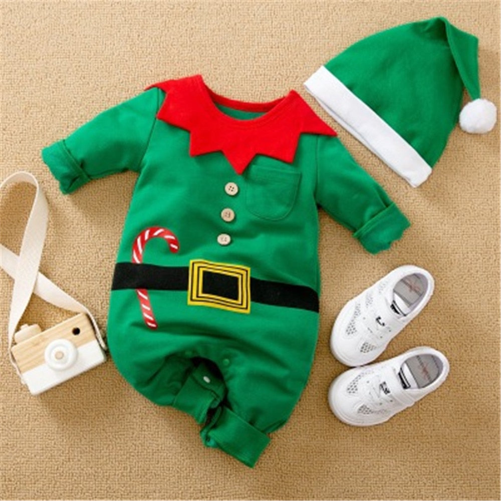 Pyjama de Noël bébé - Ensemble tenue de Noël bébé - Lutins – Petit Balthazar