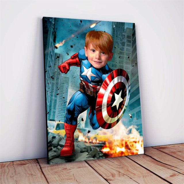 Affiche Personnalisée - Captain America - Petit Balthazar