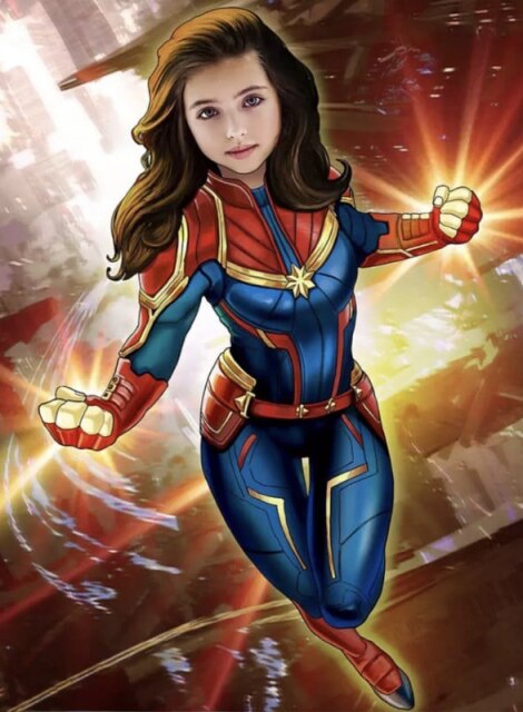 Affiche personnalisée - Captain Marvel - Petit Balthazar