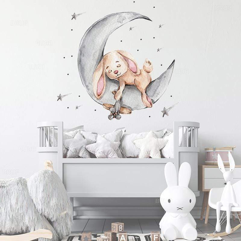 Sticker Muraux chambre enfant - Ourson & Lune – Petit Balthazar